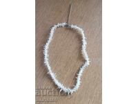 Women's necklace, white coral jewelry