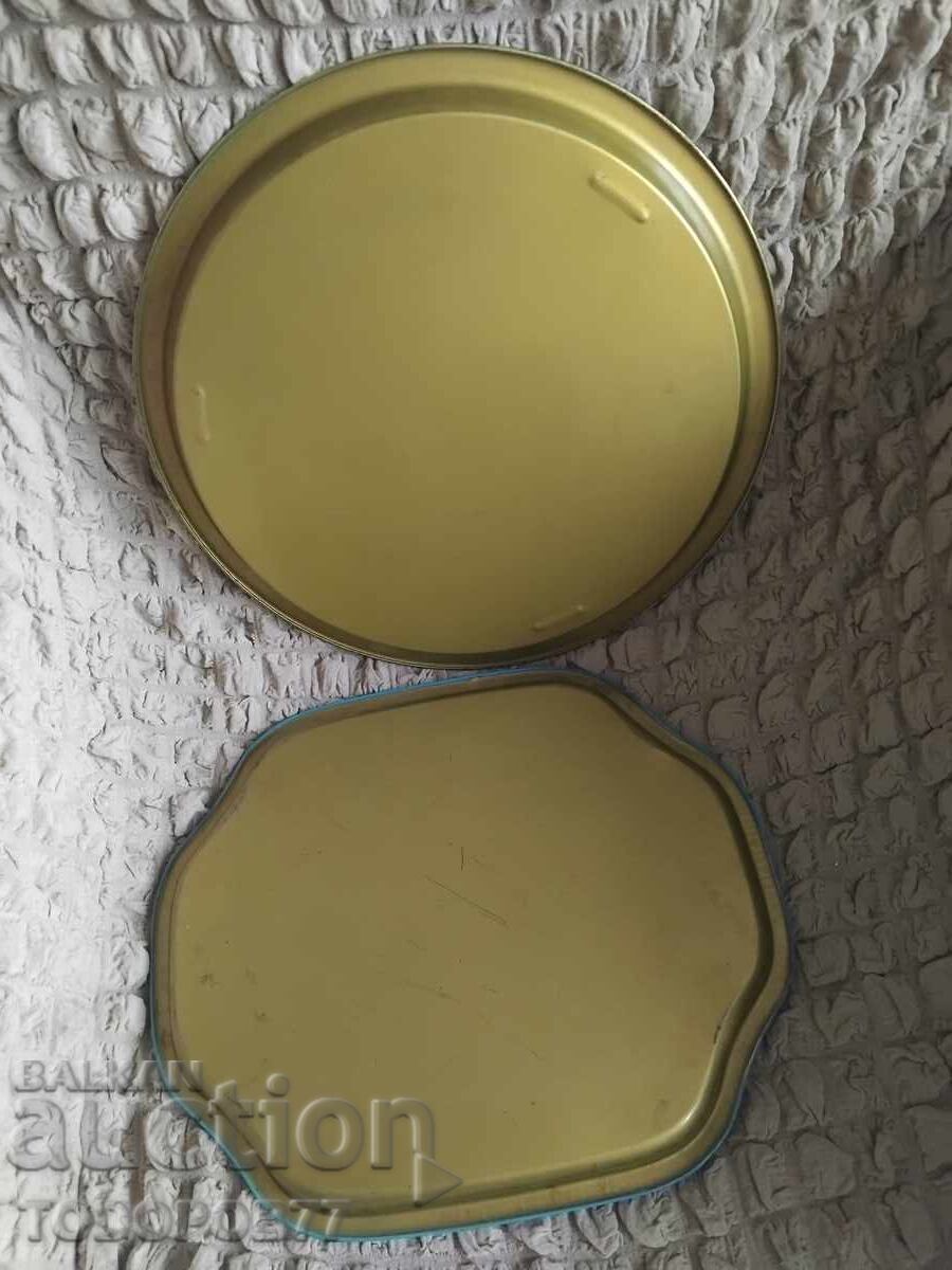Tăvi pictate vechi, în stare foarte bună - 5