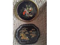 Old painted trays, in very good condition
