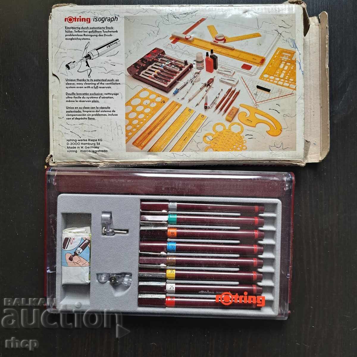 Rotring Isograph ραπιδογράφοι λεπτής γραφής σετ Δ.Γ