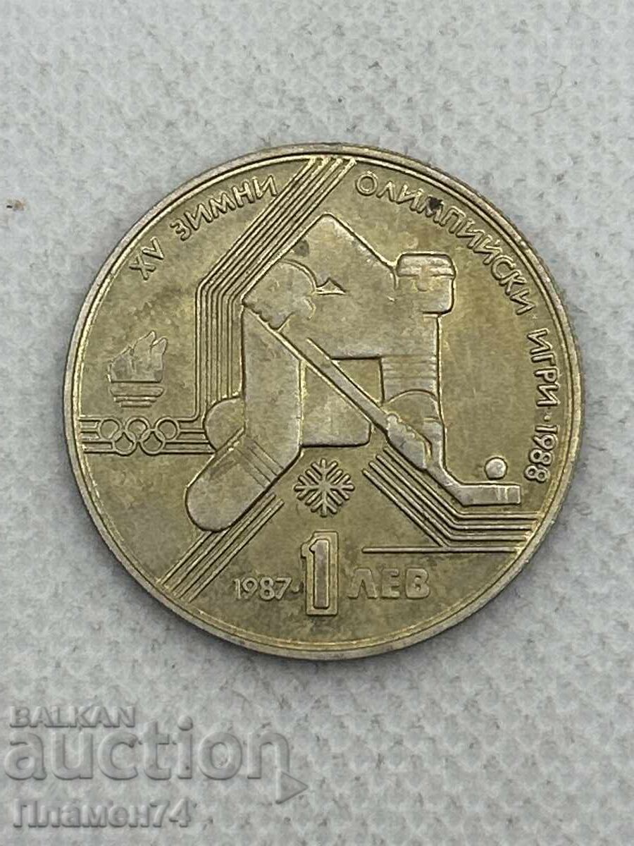 1 lev 1988g Bulgaria Jocurile Olimpice de iarnă, Calgary