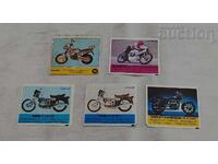 CHEWING GUM PICTURES MOTORCYCLES LOT OF 5 PIECES