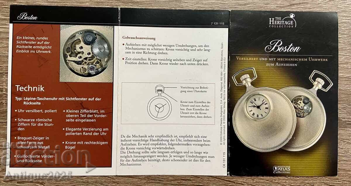 Μηχανικό ρολόι τσέπης The Heritage Collection „Boston“ - 6