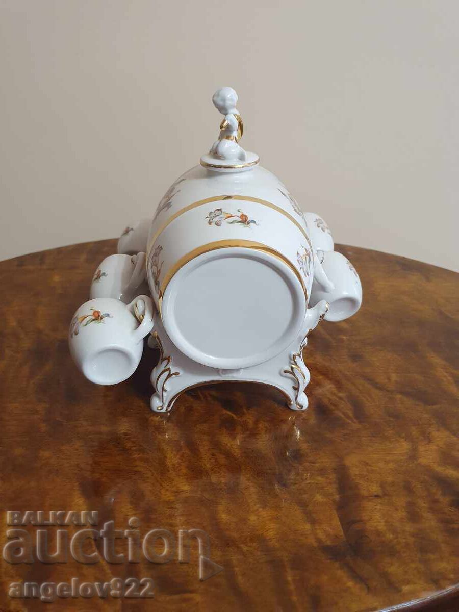 Красиво порцеланово буренце с 5 броя чашки!!! - 5 Красиво порцеланово буренце с 5 броя чашки!!! - 5