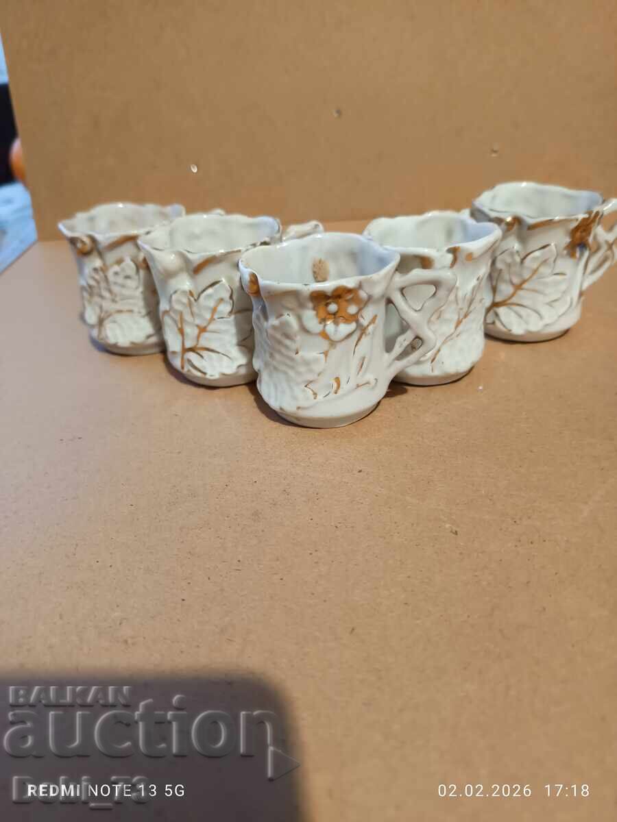Set of porcelain cups