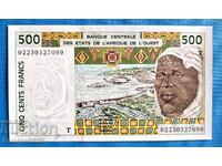 Того 2002 500 франка UNC Нова