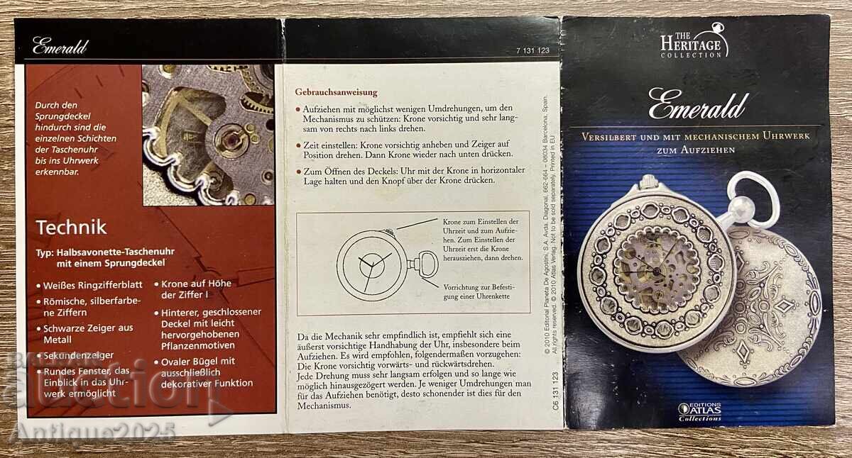 Механичен джобен часовник The Heritage Collection „Emerald“ - 7