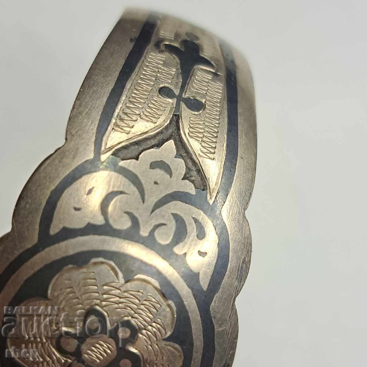 Brățară veche cu email negru - 5 Brățară veche cu email negru - 5