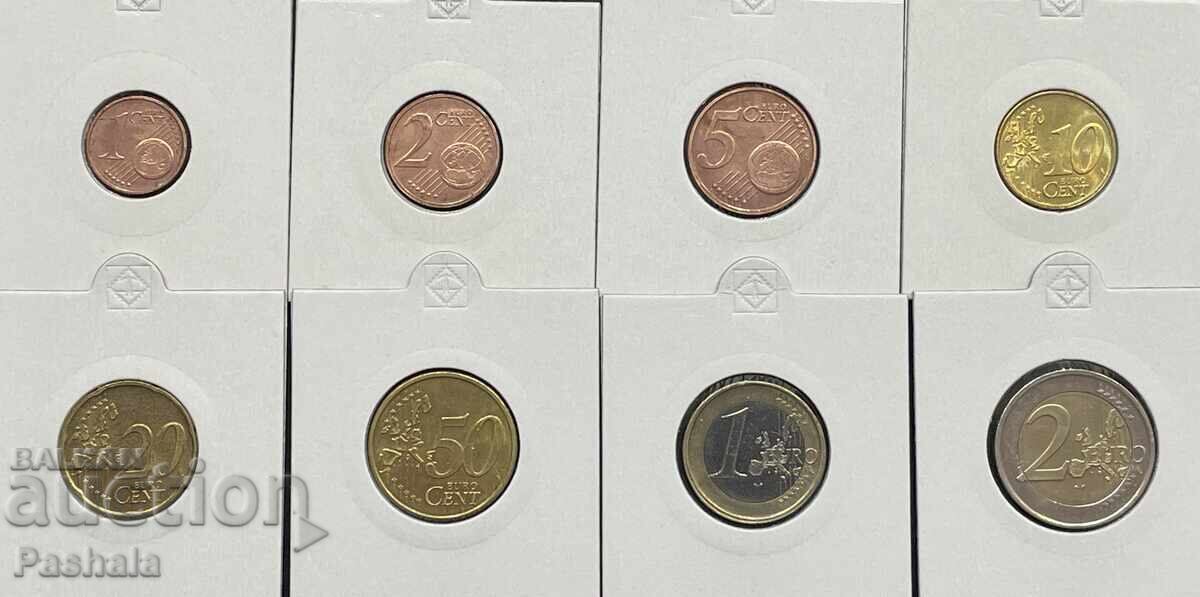 Λουξεμβούργο 1,2,5,10,20,50 λεπτά 1, 2 ευρώ 2002 σετ