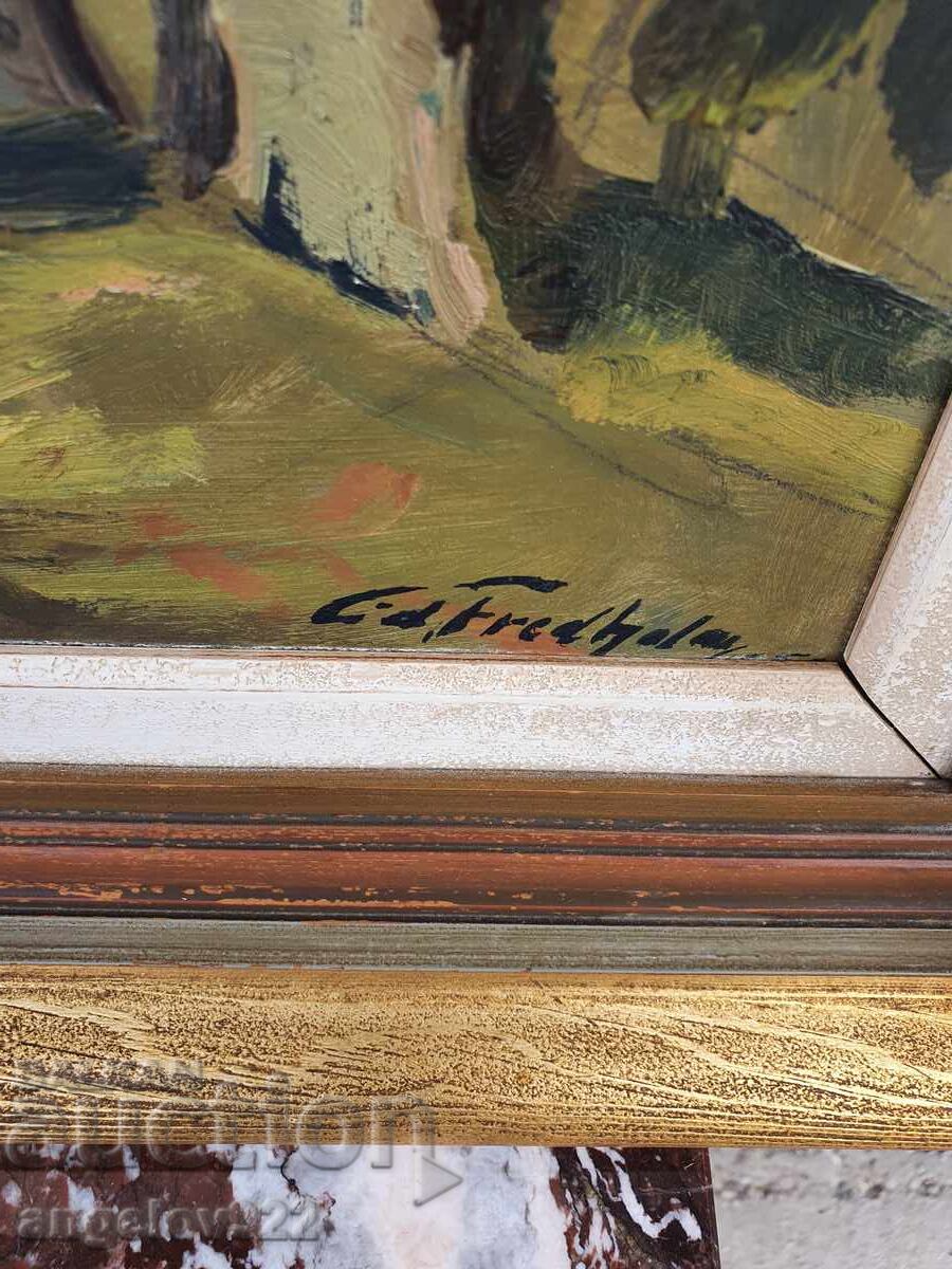 Авторска картина с маслени бои върху фазер!!! - 6