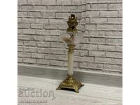 Αντίκα λάμπα HASAG – μπρούτζος, γυαλί και όνυχας