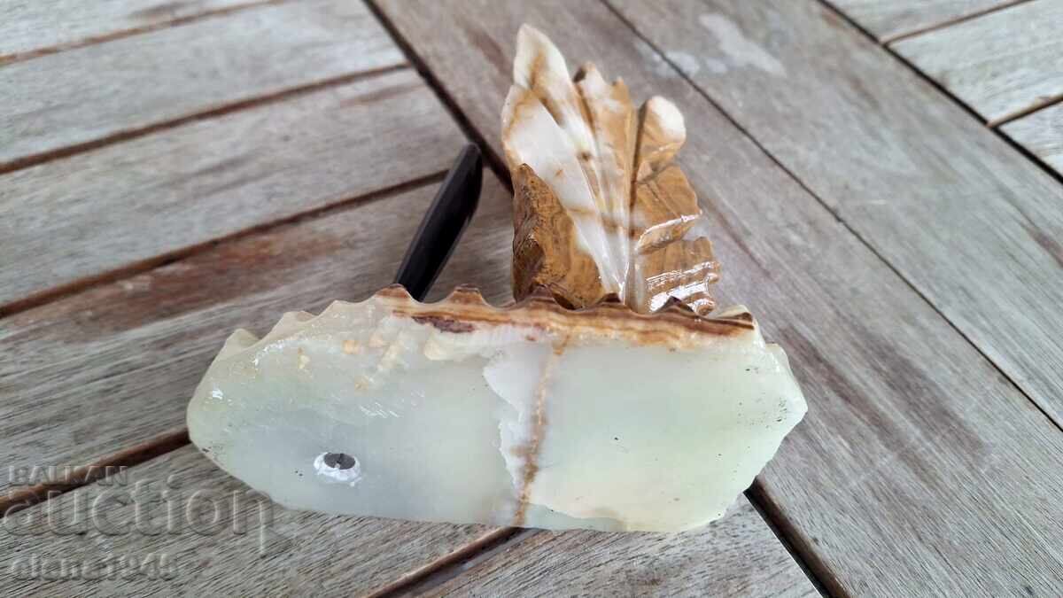 Suport de stilou onix - prespapier vintage și decorație - 5