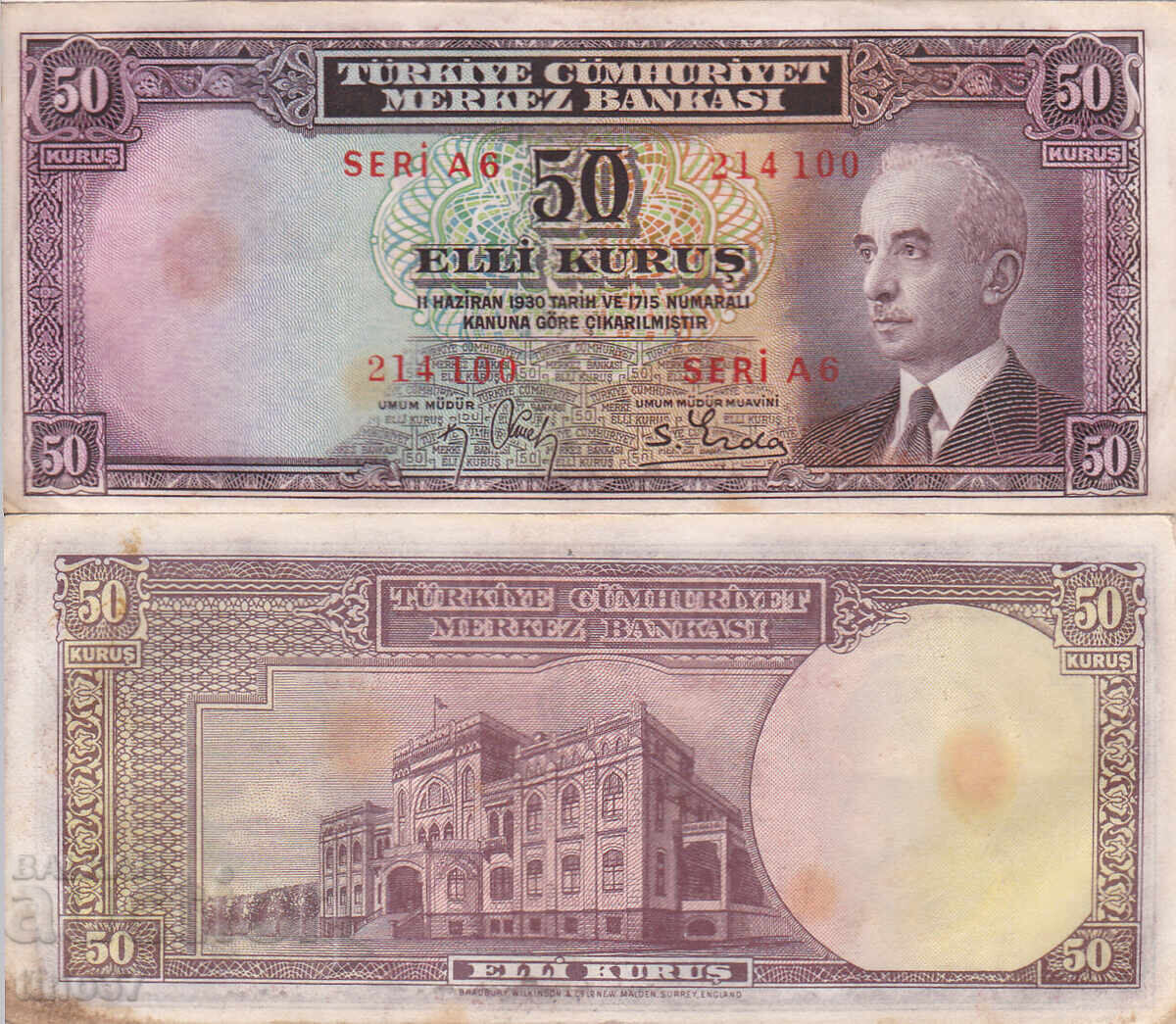 tino37 - TURCIA - 50 KURUŞ - 1930 tino37 - TURCIA - 50 KURUŞ - 1930