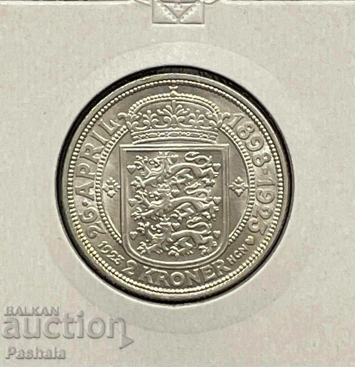 Дания 2 крони 1923 г. Дания 2 крони 1923 г.