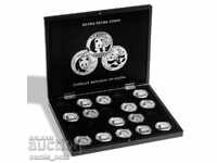 луксозна дървена кутия VOLTERRA за 20 броя монети Панда