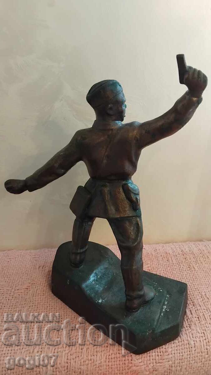 Sculpture Russian soldier in attack USSR - 6
