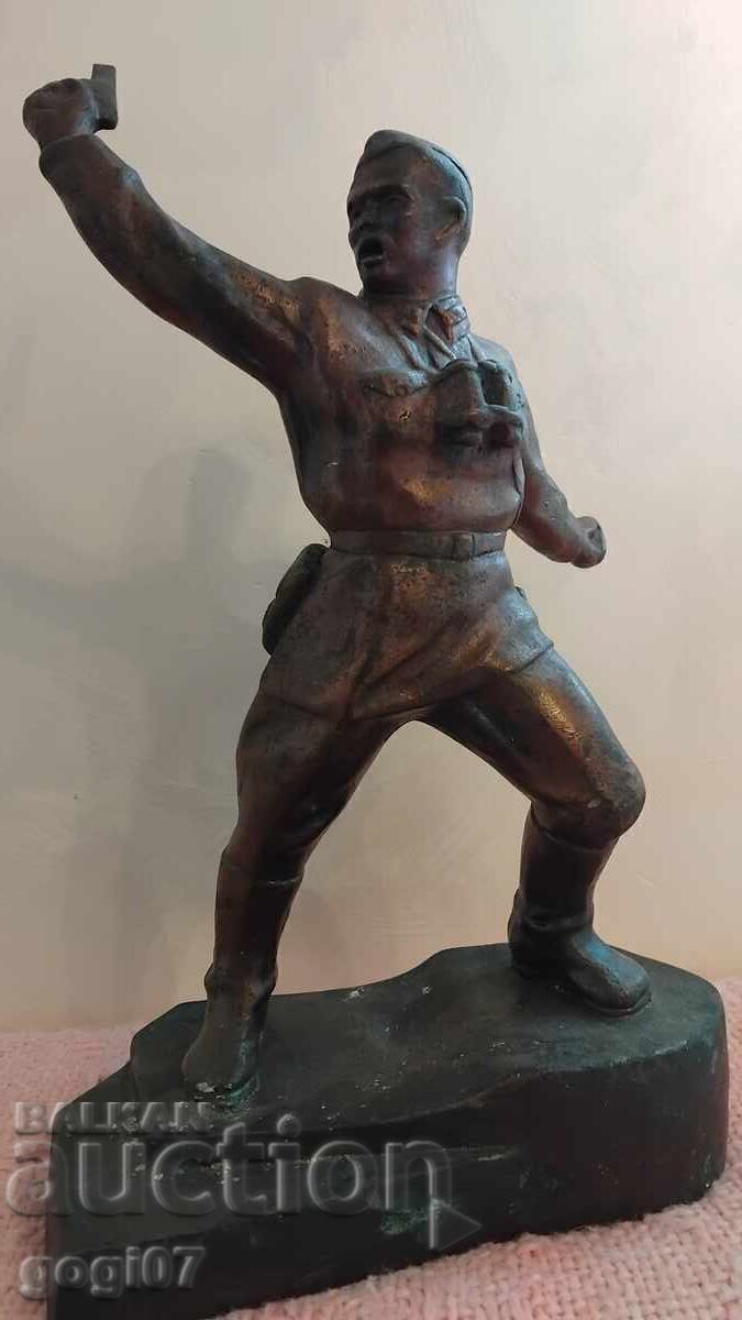 Sculpture Russian soldier in attack USSR - 7