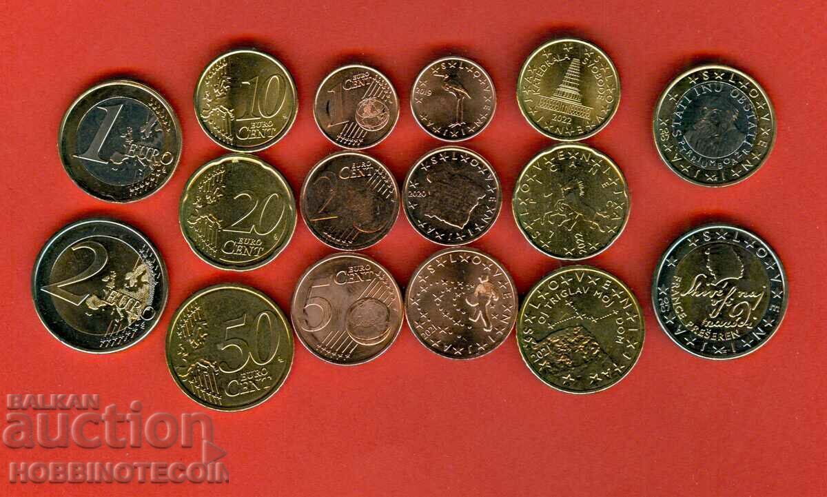 ΣΛΟΒΕΝΙΑ ΣΛΟΒΕΝΙΑ 1 2 5 10 20 50 σεντ 1 2 ευρώ BIMETAL UNC