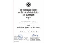 Al Treilea Reich, Wehrmacht, SS - reproducere a unui document de recompensă