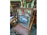 Unique Antique English Advertising Mirror Rolls Royce