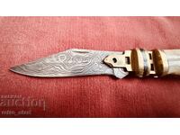 Rare handmade "lighthouse" type folding pocket knife, 21 cm