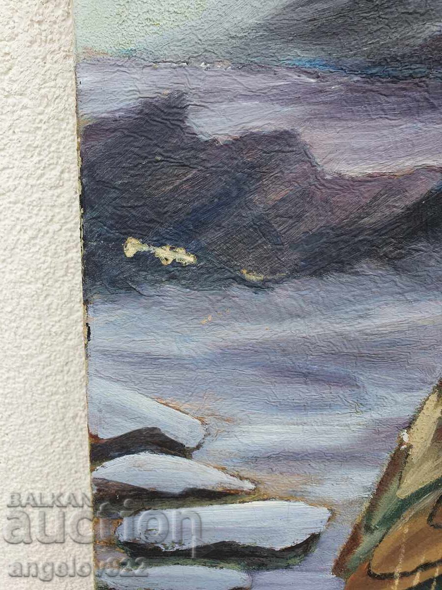 Стара Авторска картина с маслени бои върху платно!!! - 6