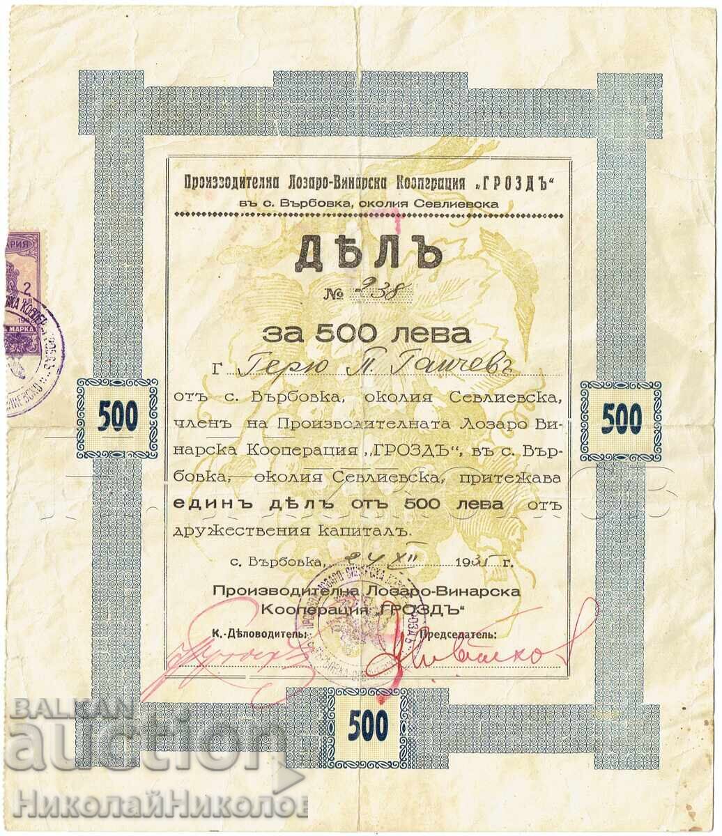 1935 ΔΙΑΛ 500 ΛΒ ΣΥΝΕΤΑΙΡΙΣΜΟΣ ΓΚΡΟΖΝΤ Σ. ΒΕΡΜΠΟΒΚΑ ΠΑΥΛΙΚΕΝΙ Ε940