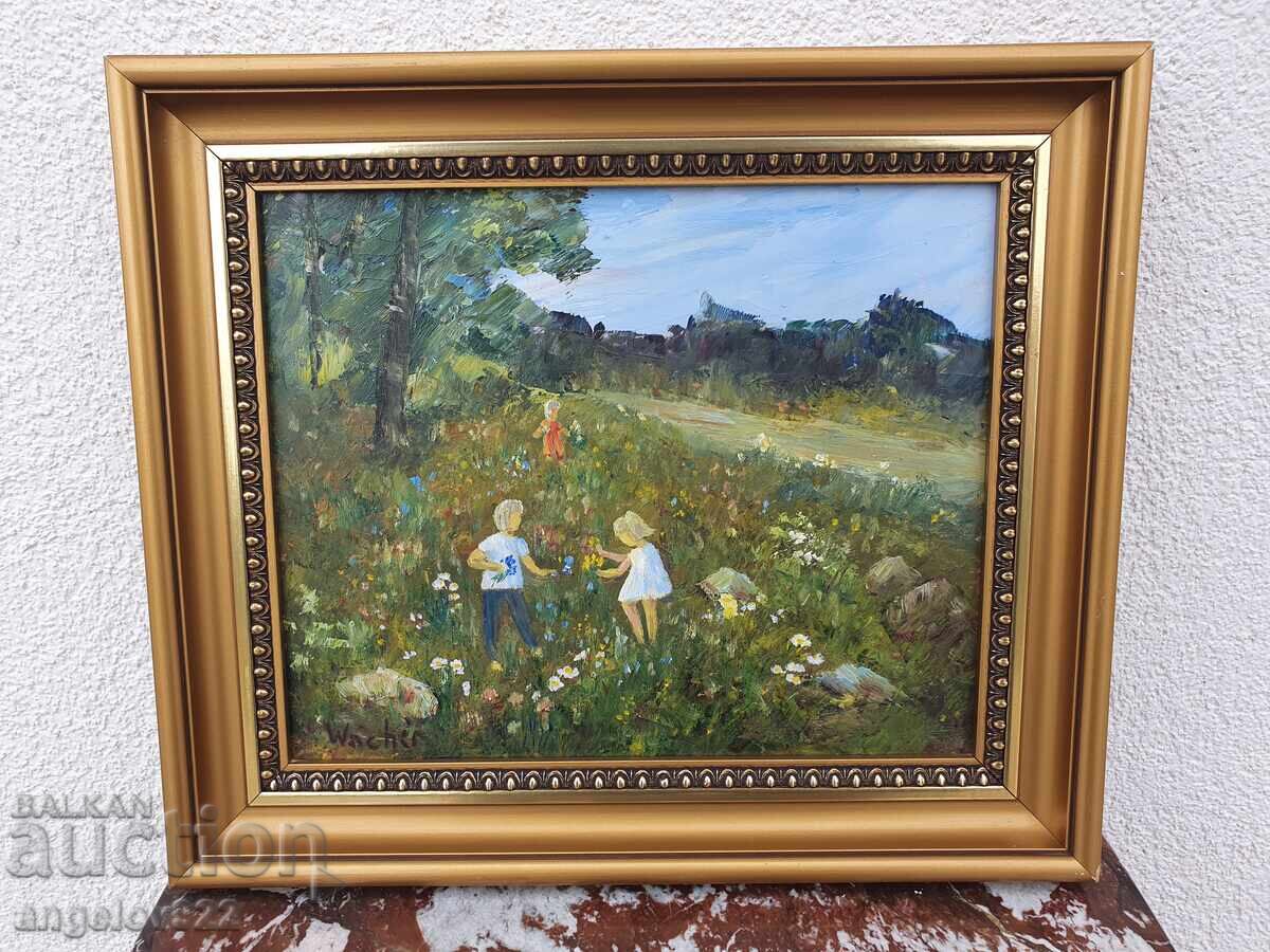 Доставка на Авторска картина с маслени бои върху фазер!!!