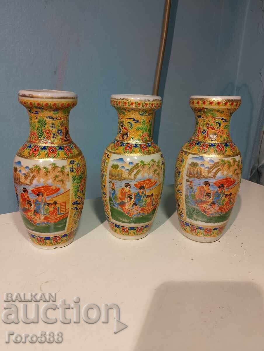 3 small vases 3 small vases