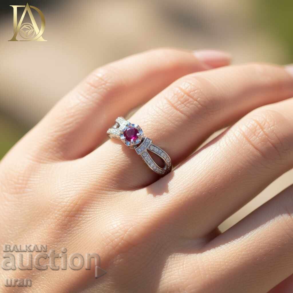 Νέο Χρυσό Δαχτυλίδι με Φυσικό Ρουμπίνι και 0.74ct Φυσικά Διαμάντια με τιμή € 1400.00 | 2738.16 BGN