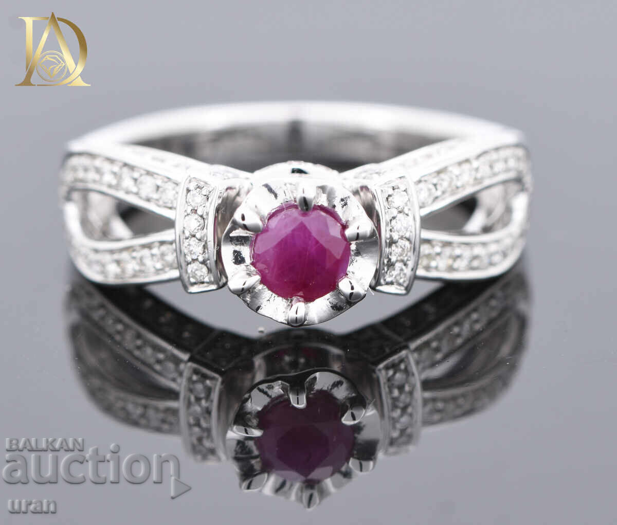 Νέο Χρυσό Δαχτυλίδι με Φυσικό Ρουμπίνι και 0.74ct Φυσικά Διαμάντια