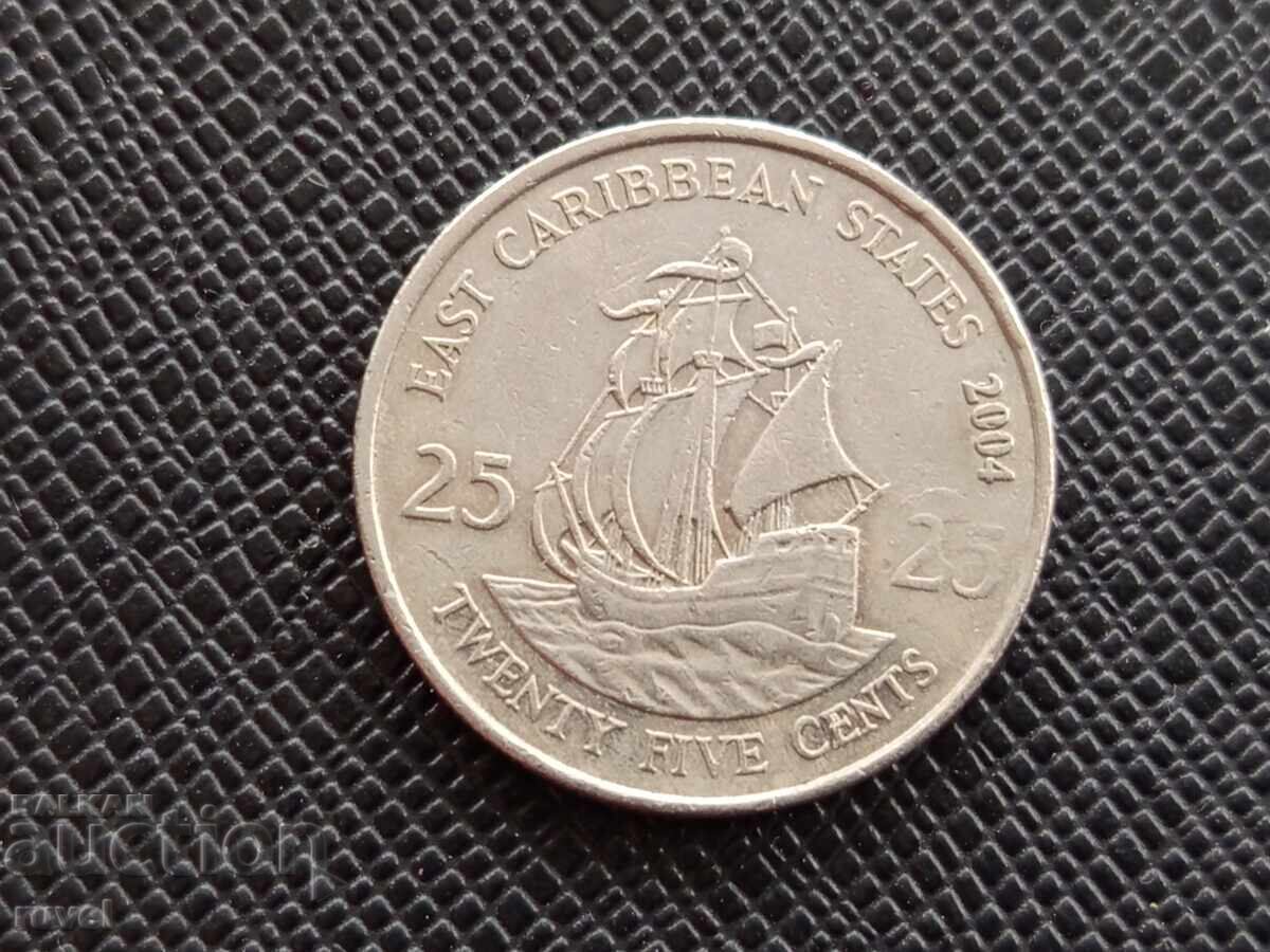 Est-Caraibe 25 cenți 2004 Est-Caraibe 25 cenți 2004