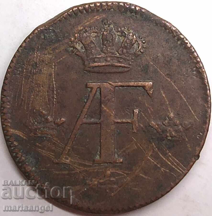 Livrarea Suedia 1 Öre 1768 Adolf Frederic, tiraj 317 000 buc. 14.3g
