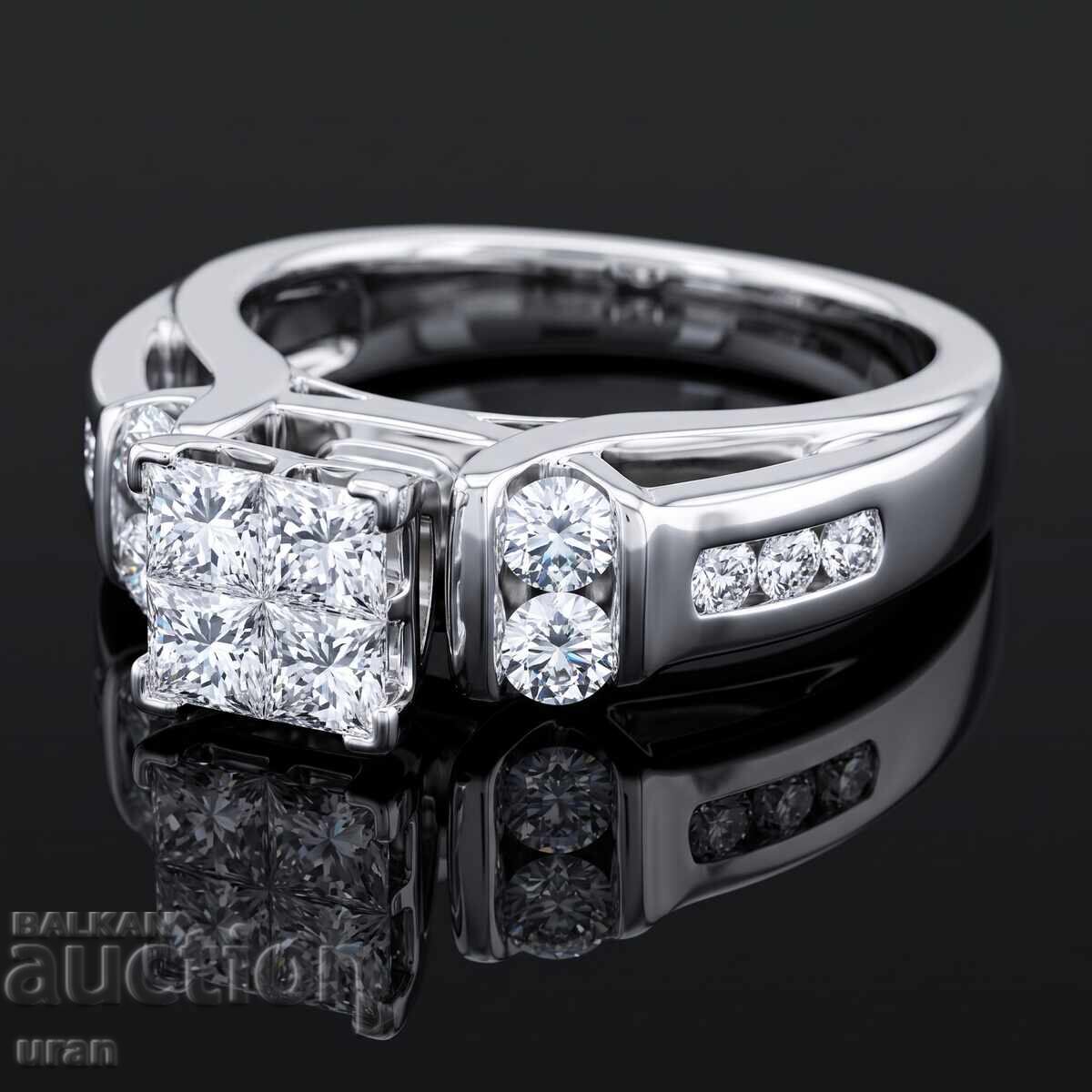 Inel de aur nou cu diamante naturale de 0,85 ct cu preț € 1600.00 | 3129.34 BGN