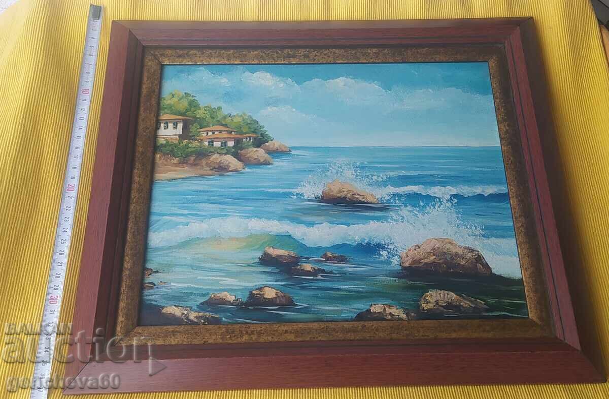 Licitație Tablou original "Sozopol" - Alexander Simeonov 36/42cm