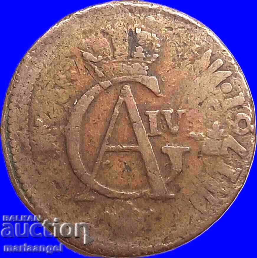 Швеция 1 Скилинг 1805 Адолф Фридерик 14.28г - 6