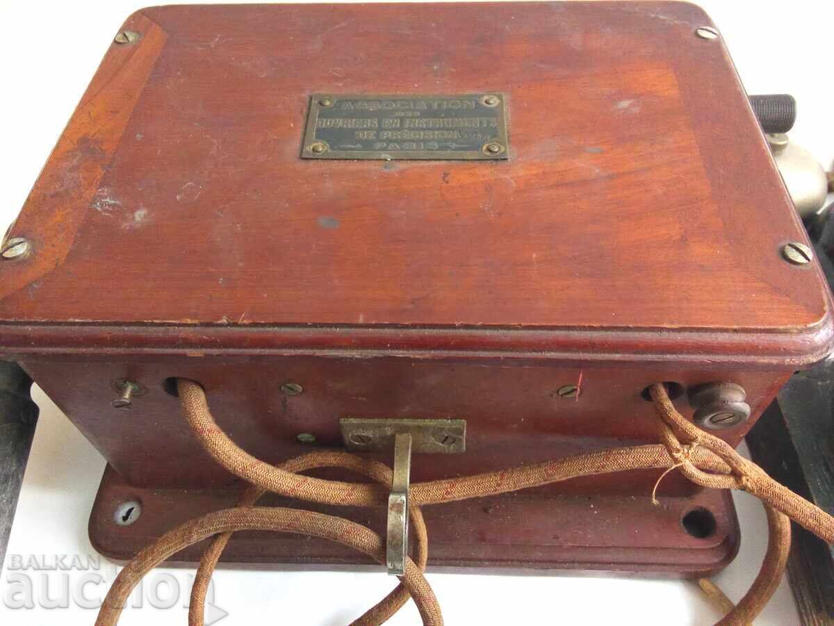 Antique French wooden telephone. France, circa 1920 with price € 285.00 | 557.41 BGN Antique French wooden telephone. France, circa 1920 with price € 285.00 | 557.41 BGN