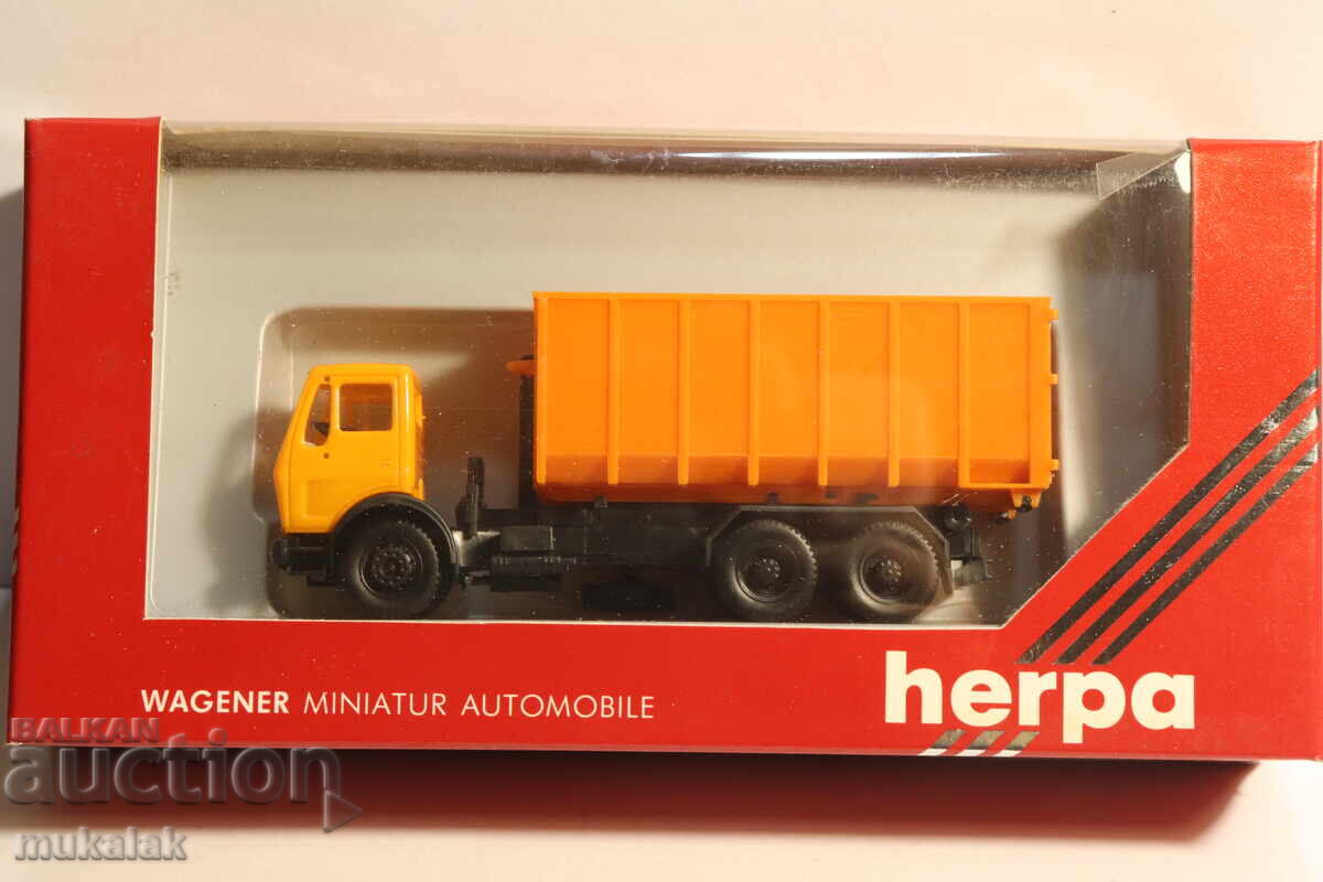 HERPA H0 1/87 MERCEDES BOX DUMP TRUCK MODEL TRUCK