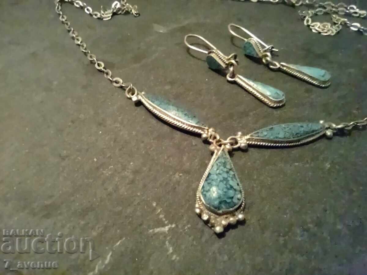 Colier cu cercei eleganță și stil, cu piatră nat. 5.02.26 cu preț € 51.00 | 99.75 BGN