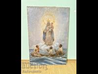 Large Icon on Canvas - Virgin Mary of Mercy