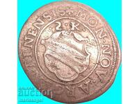 2 кройцера 1640-1654 Страссбург Франция Элзас сребро