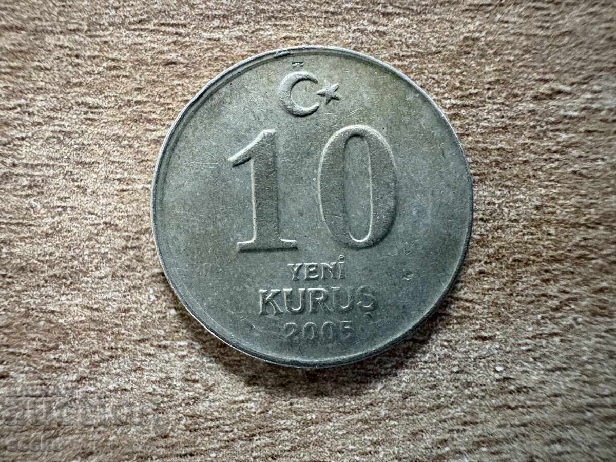 Turcia - 10 kuruş (2005)