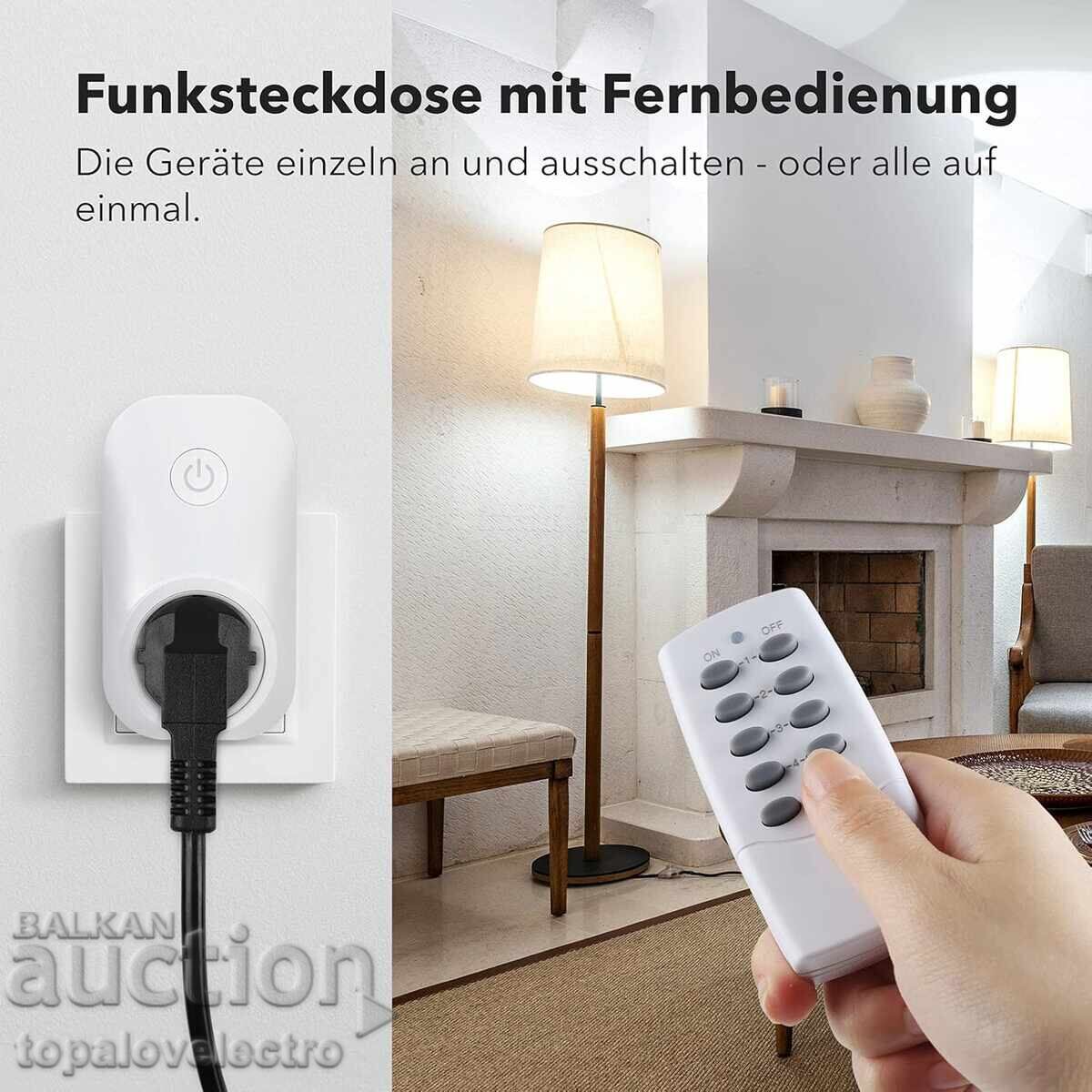 NEW! Wireless Outlet Set - 5 pieces + 2 remotes, 3 with price € 23.00 | 44.98 BGN NEW! Wireless Outlet Set - 5 pieces + 2 remotes, 3 with price € 23.00 | 44.98 BGN