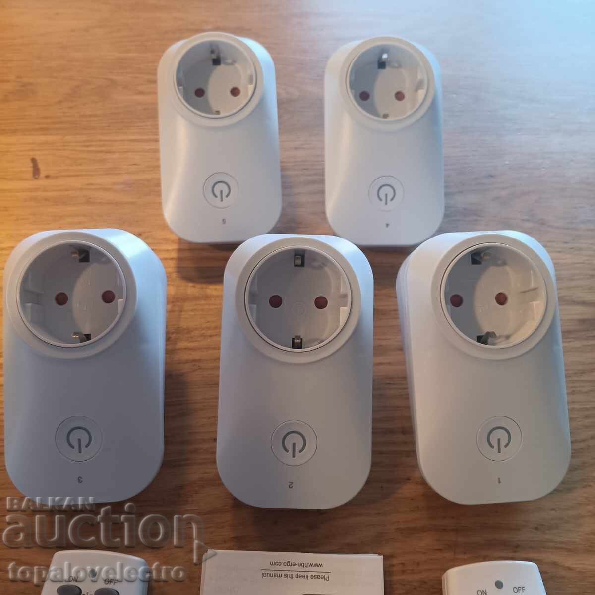 NEW! Wireless Outlet Set - 5 pieces + 2 remotes, 3 - 5 NEW! Wireless Outlet Set - 5 pieces + 2 remotes, 3 - 5