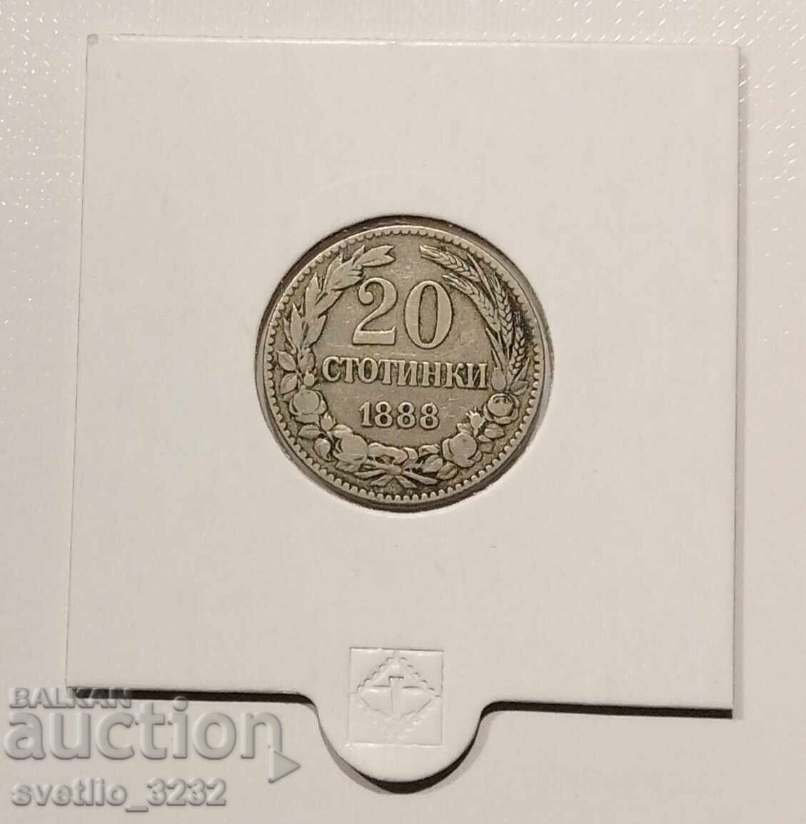 20 de cenți 1888