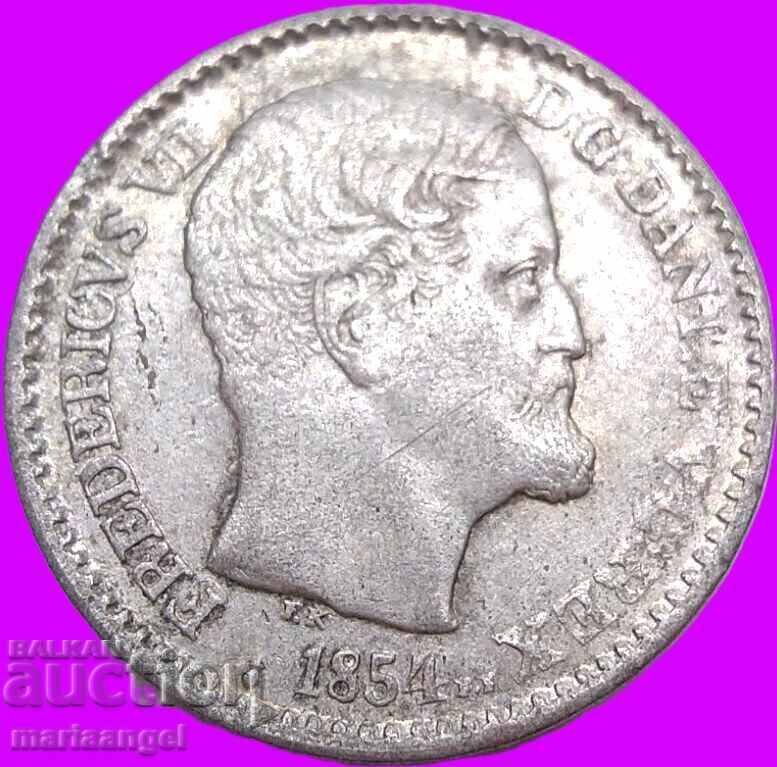 Danemarca 1854 4 Skillingi argint - 6