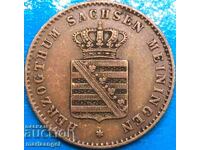 Saxe-Meiningen 2 pfennig 1865 Germany - quite rare