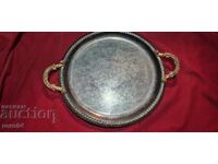 BEAUTIFUL OLD TRAY WITH "GOLDEN HANDLES"