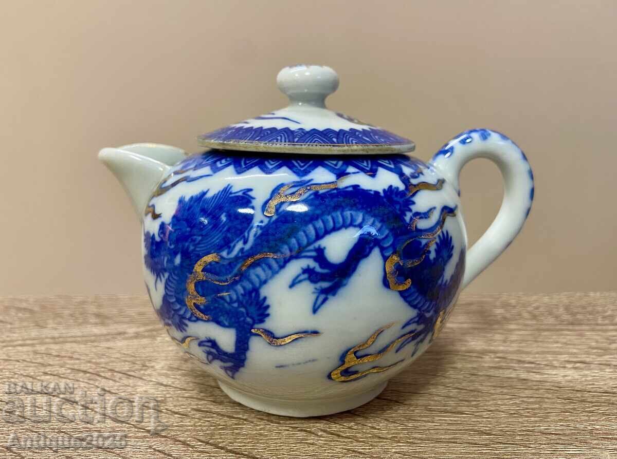 Ceainic din porțelan japonez cu dragon, Made in Japan