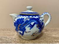 Японски порцеланов чайник с дракон, Made in Japan